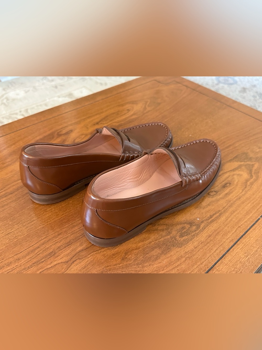 J.Crew Brown Leather Penny Loafers Women’s Size 8 Preppy Classic - Picture 2 of 6